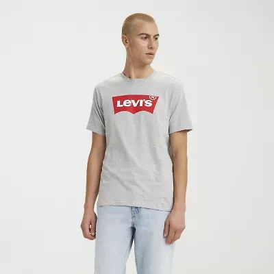Levi's® Set-In Neck Mens Round Short Sleeve Regular Fit Graphic T-Shirt