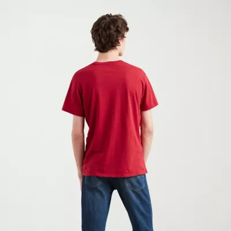 Levi's® Set-In Neck Mens Round Short Sleeve Regular Fit Graphic T-Shirt
