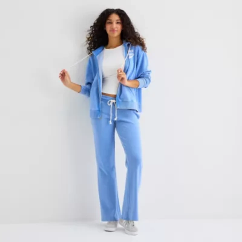 Arizona Womens Juniors Long Sleeve Fleece Zipper Hoodie