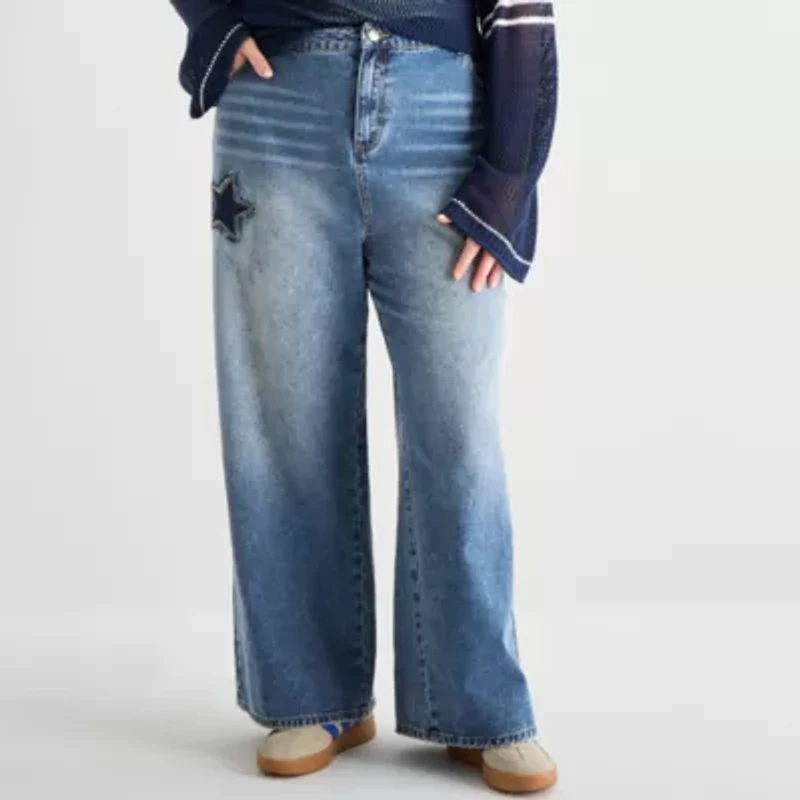 Forever 21 Womens Juniors Plus Loose Fit Jean