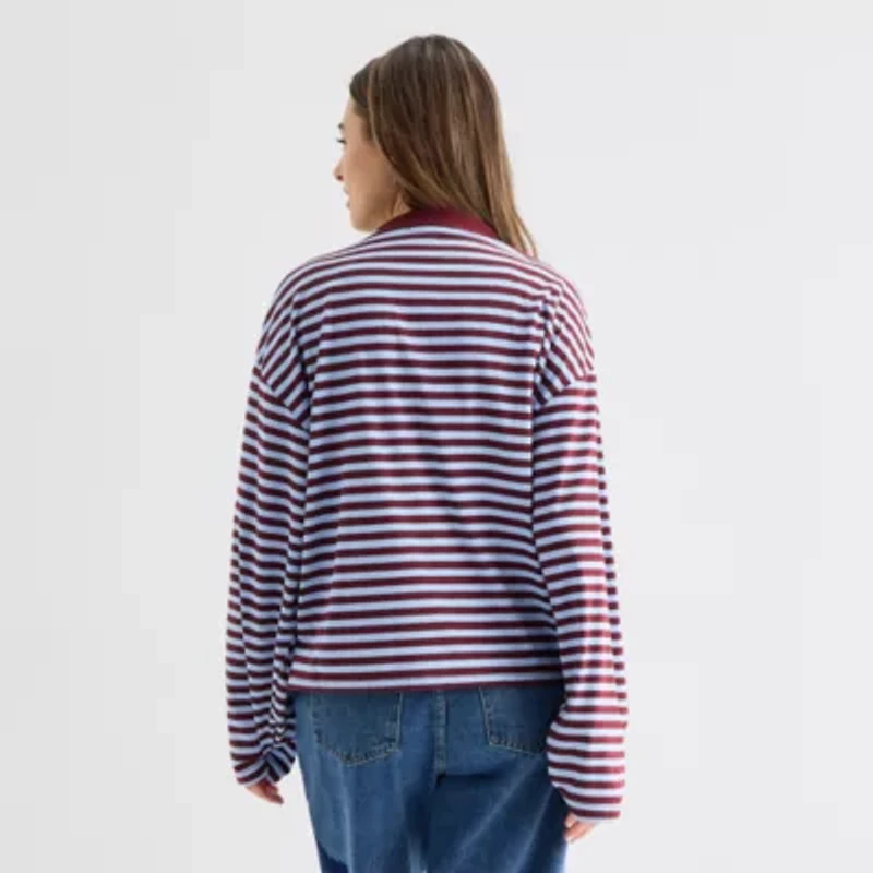 Forever 21 Womens Juniors Crew Neck Long Sleeve T-Shirt