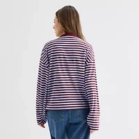 Forever 21 Womens Juniors Crew Neck Long Sleeve T-Shirt