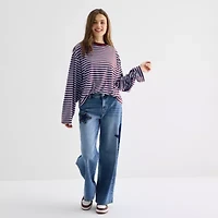 Forever 21 Womens Juniors Crew Neck Long Sleeve T-Shirt