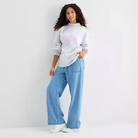 Forever 21 Womens Juniors Mock Neck Long Sleeve Sweatshirt