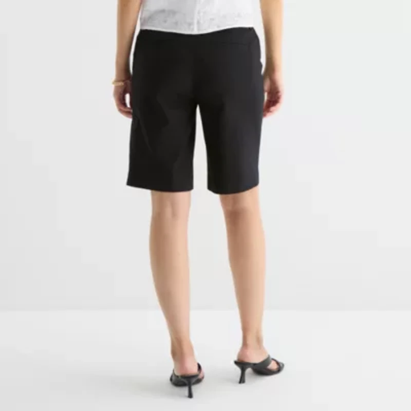 Liz Claiborne Womens 11" Mid Rise Bermuda Short