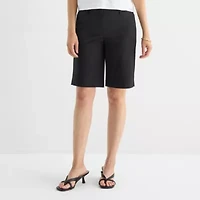 Liz Claiborne Womens 11" Mid Rise Bermuda Short