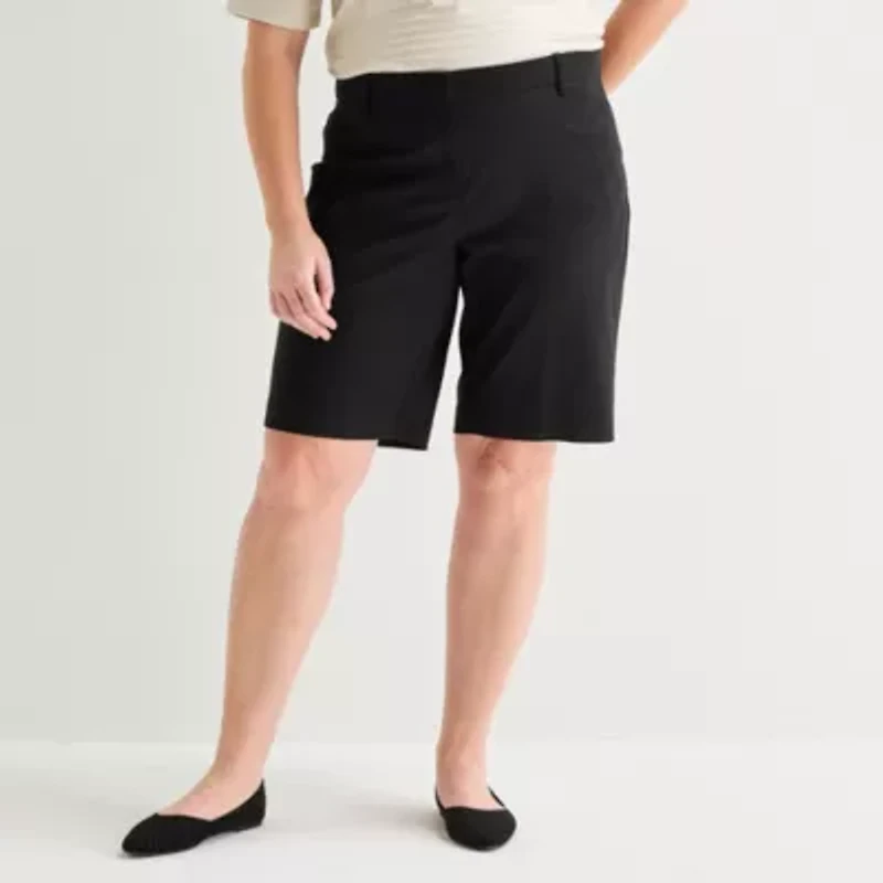 Liz Claiborne Womens 11 1/2" Plus Bermuda Short
