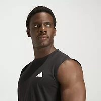 adidas Mens Crew Neck Sleeveless Muscle T-Shirt