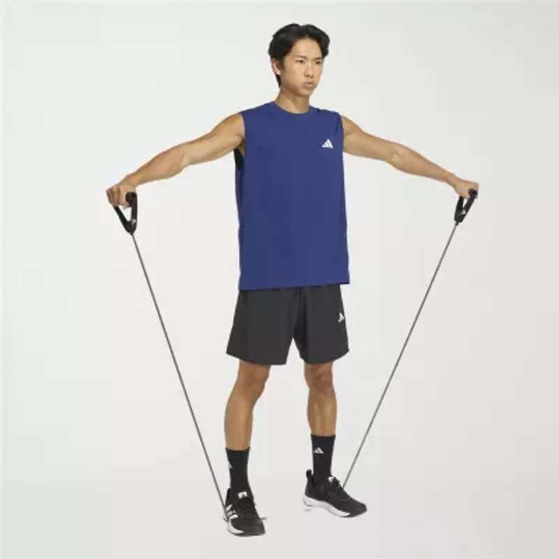adidas Mens Crew Neck Sleeveless Muscle T-Shirt