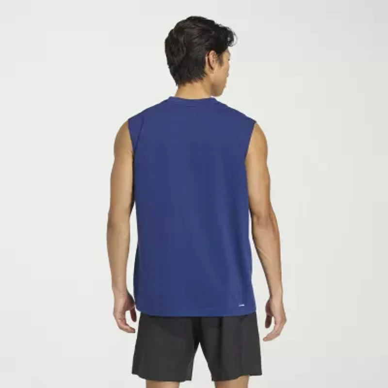 adidas Mens Crew Neck Sleeveless Muscle T-Shirt