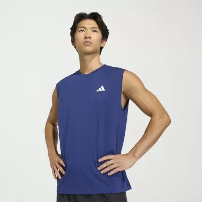 adidas Mens Crew Neck Sleeveless Muscle T-Shirt