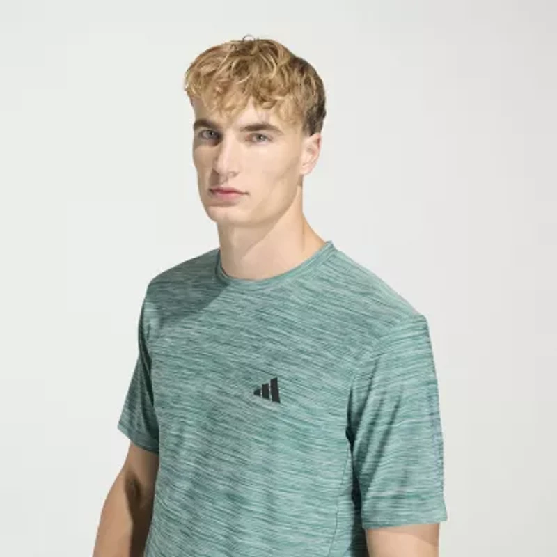 adidas Mens Crew Neck Short Sleeve Active T-Shirt