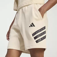 adidas Future Icons Woven 3 Stripe Mens 7" Workout Shorts
