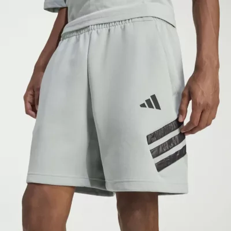 adidas Future Icons Woven 3 Stripe Mens 7" Workout Shorts