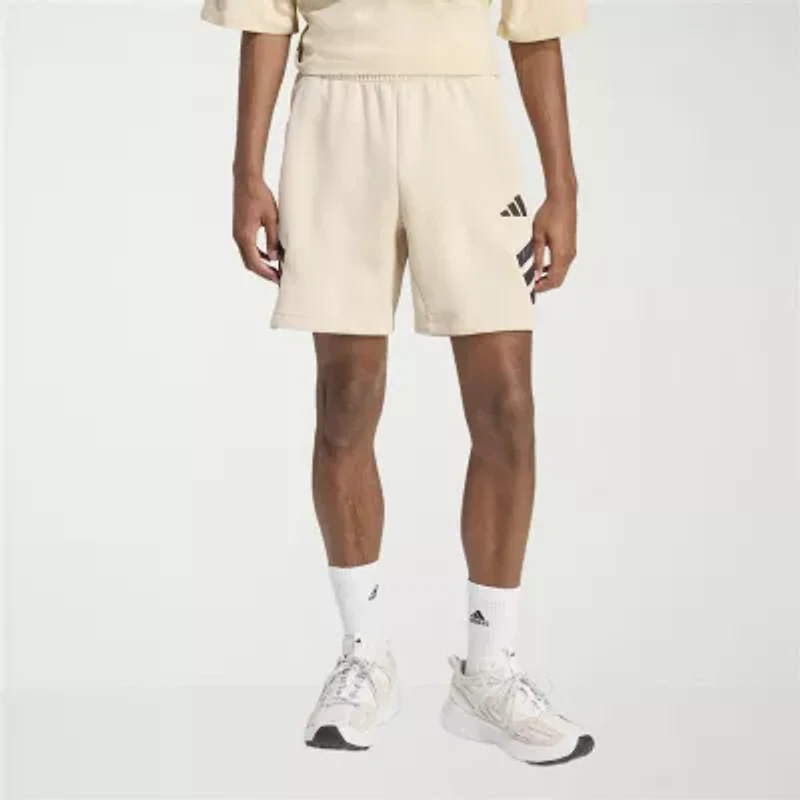 adidas Future Icons Woven 3 Stripe Mens 7" Workout Shorts