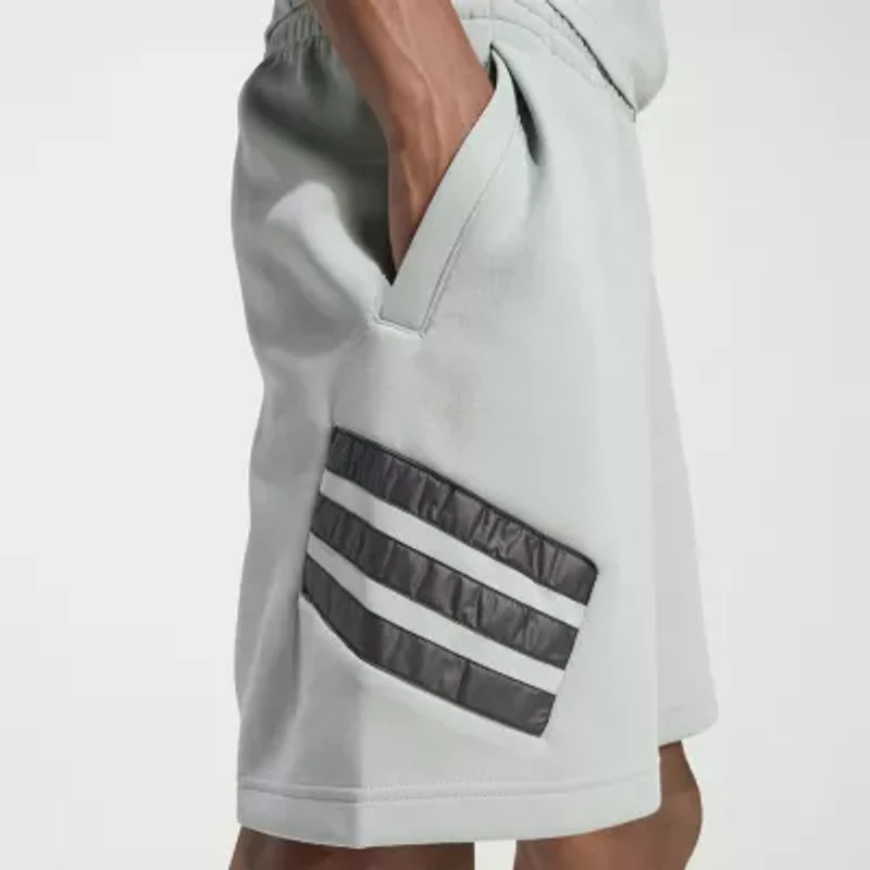 adidas Future Icons Woven 3 Stripe Mens 7" Workout Shorts