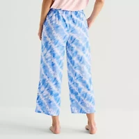 Sleep Chic Womens Poplin Pajama Capri Pant