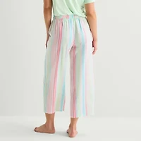 Sleep Chic Womens Poplin Pajama Capri Pant