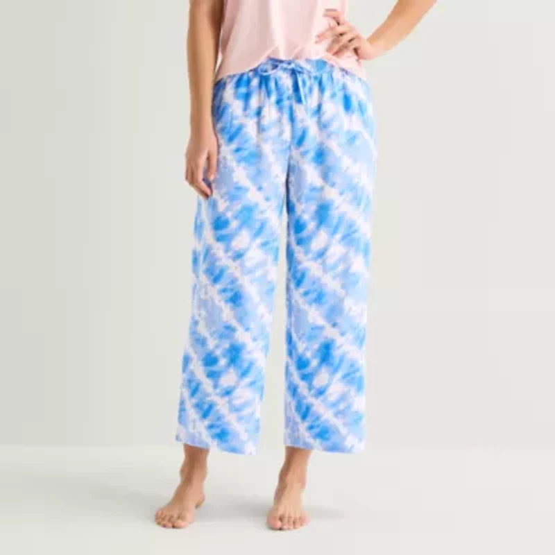 Sleep Chic Womens Poplin Pajama Capri Pant