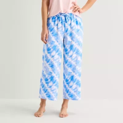Sleep Chic Womens Poplin Pajama Capri Pant