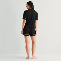 Ambrielle Womens Short Sleeve 2-pc. Pajama Sets