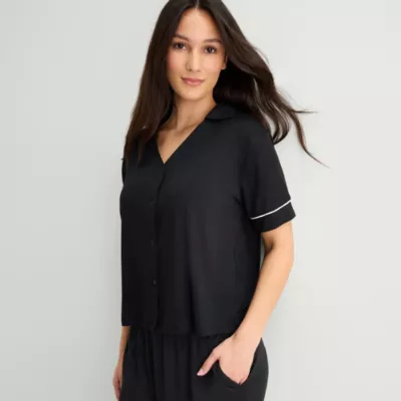 Ambrielle Womens Short Sleeve 2-pc. Pajama Sets