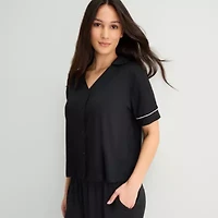 Ambrielle Womens Short Sleeve 2-pc. Pajama Sets