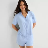 Ambrielle Womens Short Sleeve 2-pc. Pajama Sets