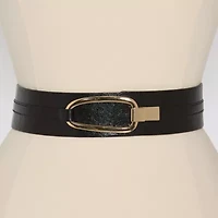 Worthington Stretch Belt With Oversized Hook Hardware Womens
