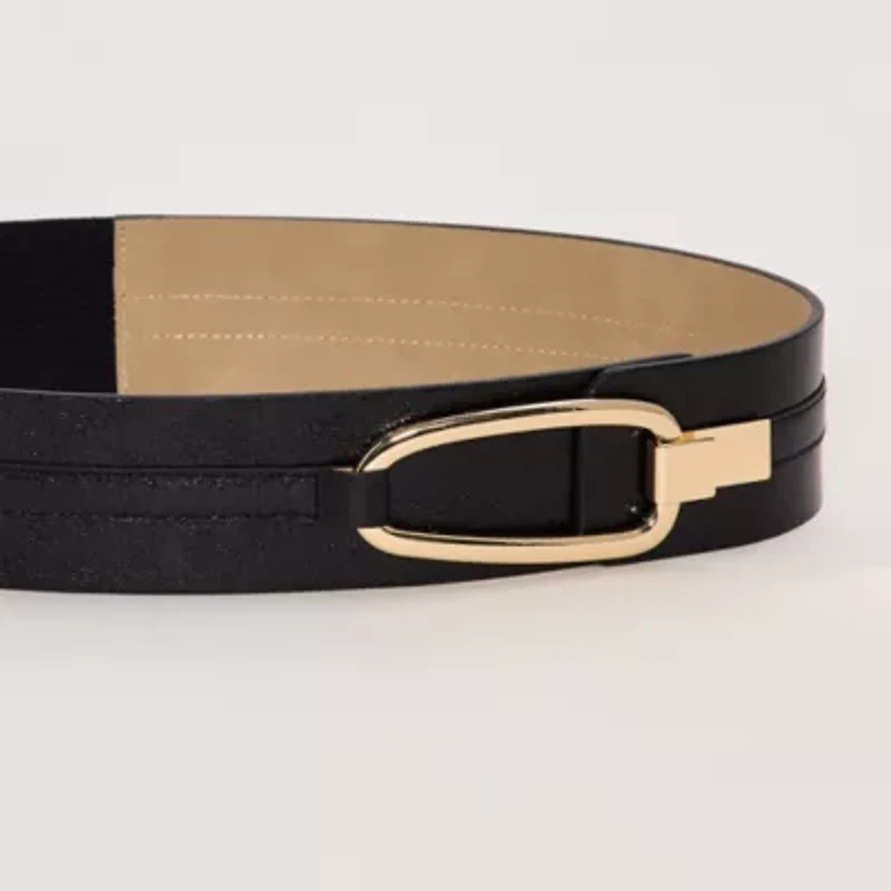 Worthington Stretch Belt With Oversized Hook Hardware Womens