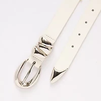 Worthington Oval Buckle Pant Belt With Triple Keeper Womens