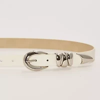 Worthington Oval Buckle Pant Belt With Triple Keeper Womens