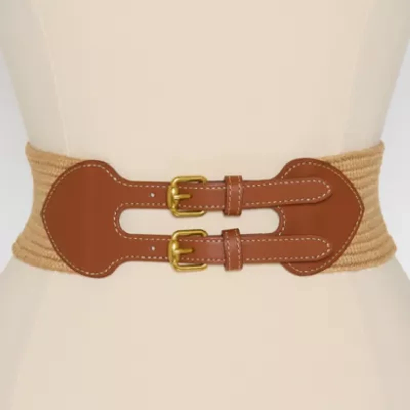 a.n.a Two Buckle Stretch Belt Womens