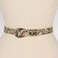 Worthington Oval Buckle Pant Belt With Triple Keeper Womens