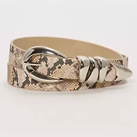 Worthington Oval Buckle Pant Belt With Triple Keeper Womens