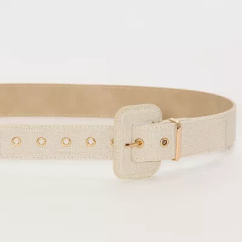 Liz Claiborne Fabric Pant Belt With Metal Keeper Womens