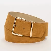 Worthington Faux Suede Sleek Pant Belt Womens