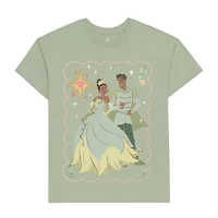 Womens Juniors Crew Neck Short Sleeve Regular Fit Princess & The Frog Graphic T-Shirt