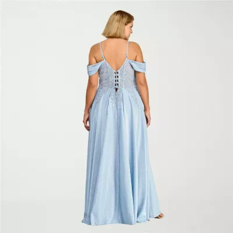 City Triangle Womens Juniors Plus A-Line Dress