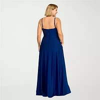 City Triangle Womens Juniors Plus Sleeveless A-Line Dress