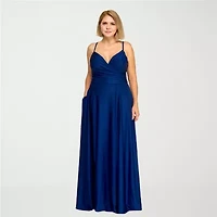 City Triangle Womens Juniors Plus Sleeveless A-Line Dress