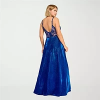 City Triangle Womens Juniors Plus Sequin Ball Gown