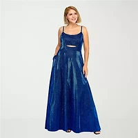 City Triangle Womens Juniors Plus Sequin Ball Gown