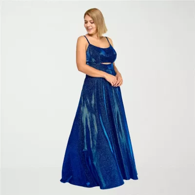City Triangle Womens Juniors Plus Sequin Ball Gown