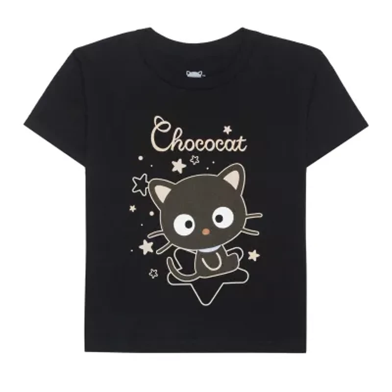 Little & Big Kid Girls Crew Neck Short Sleeve Regular Fit Hello Kitty Graphic T-Shirt