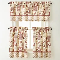 Home Expressions Rooster Round Up Rod Pocket Valance