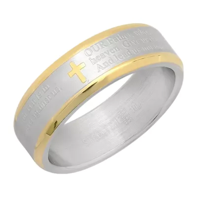Steeltime Mens 6MM 18K Gold Stainless Steel Band