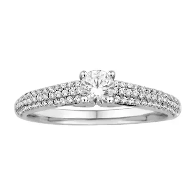 5/8 CT.T.W. 14K White Gold Engagement Ring