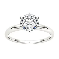 Womens 1 CT. Natural White Diamond 14K Gold Round Solitaire Engagement Ring