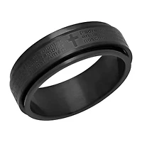 Mens 6MM 18K Gold Stainless Steel Band